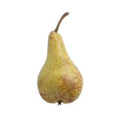 Front view of conference pear isolated on white	