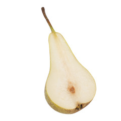 Front view of conference pear isolated on white	