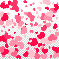 Heart confetti background.