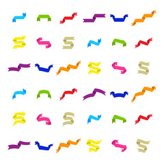 monochrome set with vector banners ribbons for your design