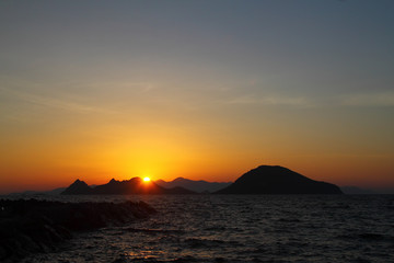 Seaside town of Turgutreis and spectacular sunsets 
