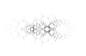 dna and medical and technology background. futuristic molecule structure presentation