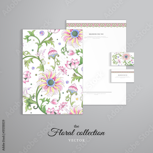 Vector Ideny Templates Letterhead Folder For Doents Vector Ideny Templates Letterhead Folder For Doents Business Cards Lotus Flowers And