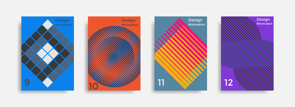 Covers Templates Collection With Graphic Geometric Shapes