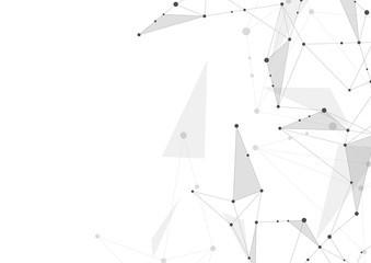 Abstract connection background with lines and dots.