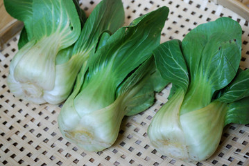 Fresh chinese cabbage (bok choy) isolated.