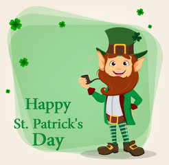 Cartoon funny leprechaun