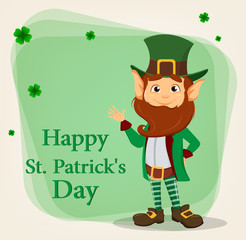 Cartoon funny leprechaun