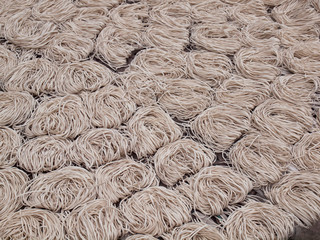 Sun drying Chinese Noodles