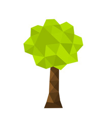 Low poly tree icon