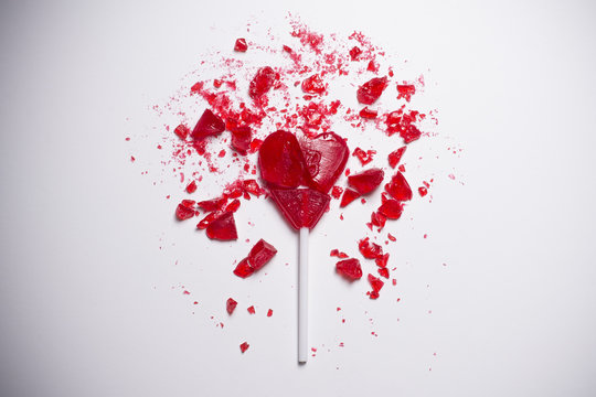 heart broken lollipop