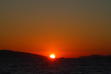 Seaside town of Turgutreis and spectacular sunsets 