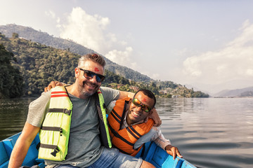 Crossing Lake Phewa, Pokhara, Nepal