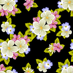 seamless pattern of flowers. For card designs, greeting cards, birthday invitations, wedding, Valentine's day, party, celebration.