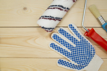 a set of tools for painting a house