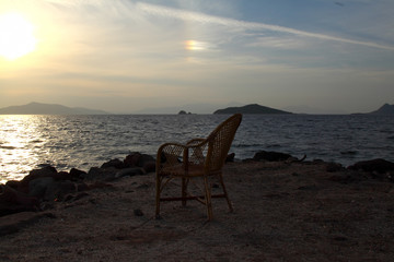 Seaside town of Turgutreis and spectacular sunsets 