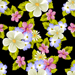 seamless pattern of flowers. For card designs, greeting cards, birthday invitations, wedding, Valentine's day, party, celebration.