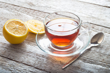 Tea in glass cup
