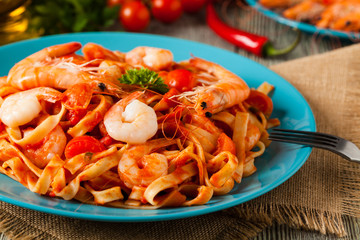 pasta with shrimps