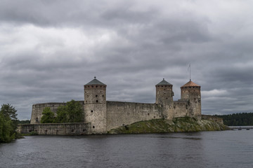Fototapeta na wymiar View of Olavinlinna Castle, Savonlinna, Finland