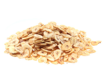 dried banana isolated