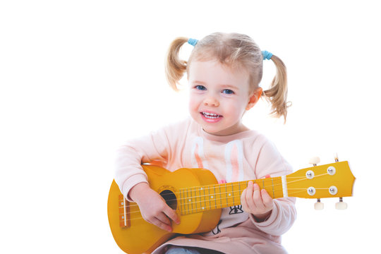 playing ukulele