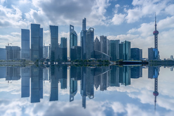 Fototapeta premium Urban architecture landscape road and skyline