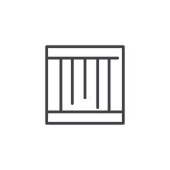 Big crate outline icon. linear style sign for mobile concept and web design. Wooden box simple line vector icon. Symbol, logo illustration. Pixel perfect vector graphics