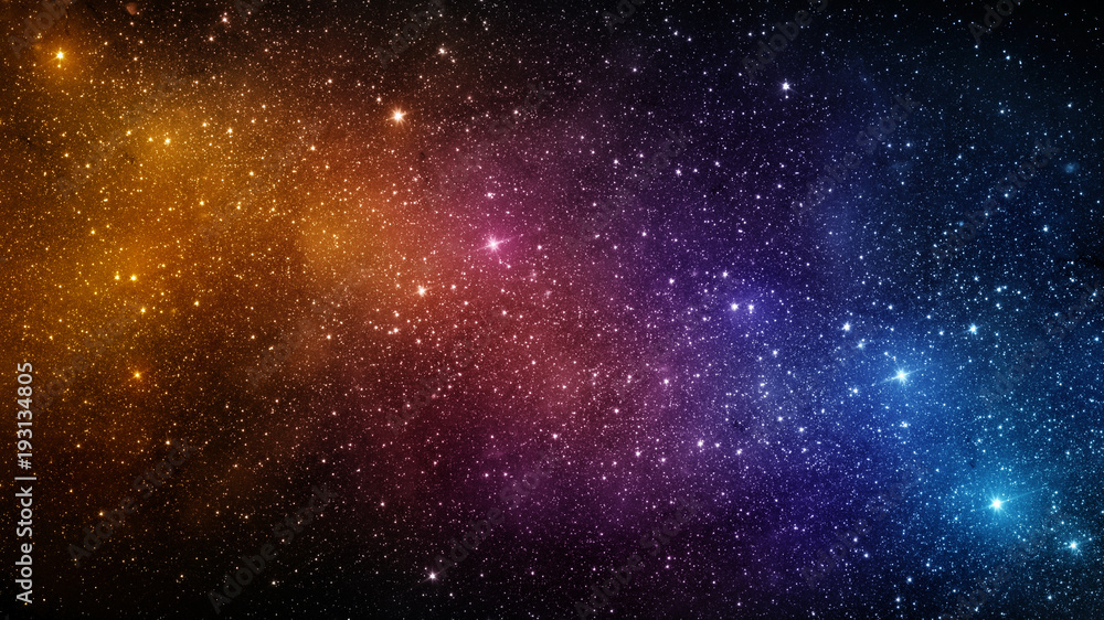 Wall mural universe filled with stars, nebula and galaxy. elements of this image furnished by nasa.