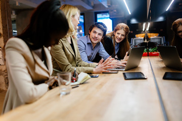 Coworkers bonding in pub