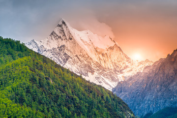Chana Dorje Mountain in Yading Nature Reserve, Daocheng, Sichuan Province, China.