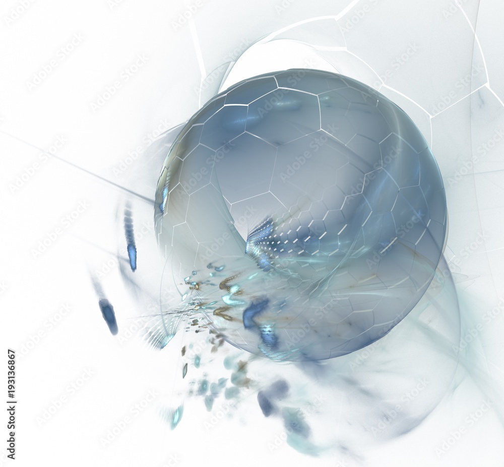 Aufkleber graphical abstract background with fractal generated by computer
