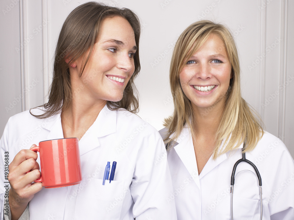 Wall mural doctors drinking coffee