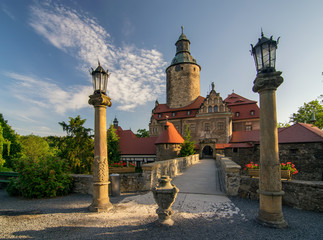 Czocha Castle at sunny summer day, Lower Silesia, Poland