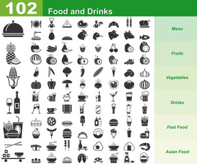 Food und Drinks - 102 Iconset (Green)