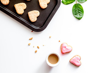 cookies for Valentine Day heartshaped on white background top vi