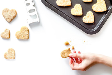 cookies for Valentine Day heartshaped on white background top vi