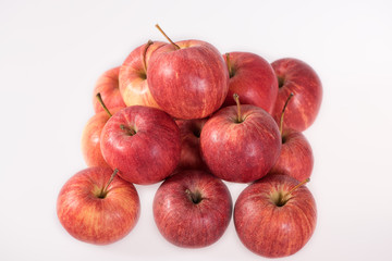 red apples isolated on white background 