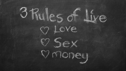 Obraz premium 3 rules of live