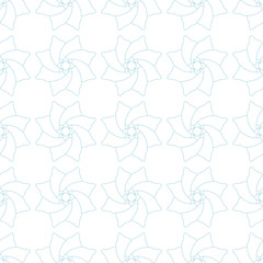 Blue floral seamless pattern on white background