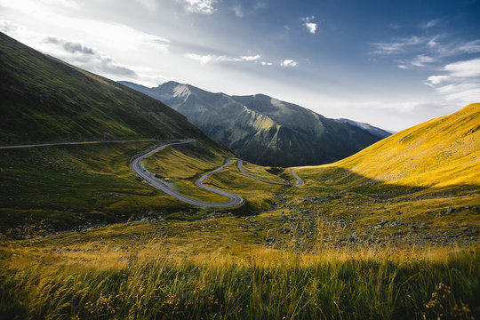 Mountain valley landscape, Draja, Vaslui, Romania