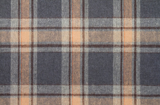 Fototapeta Flannel, cotton into the classic scottish cell as textile background in vintage style .
