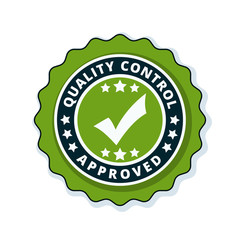 Quality Control Checkmark label illustration