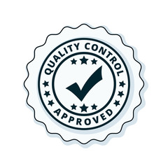 Quality Control Checkmark label illustration