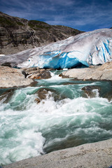Nigardsbreen glacier in summer, Norway