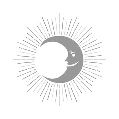 Fototapeta premium Smiling young moon.