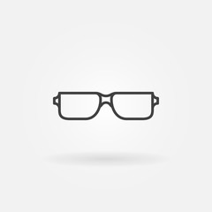 Reading glasses icon - vector eyeglasses line sign