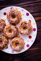 muffins with sprinkling