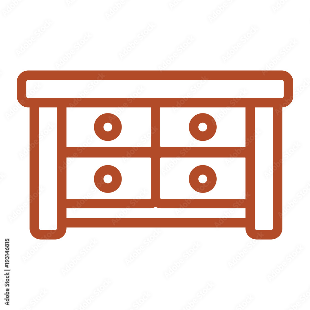 Wall mural drawer vector illustration