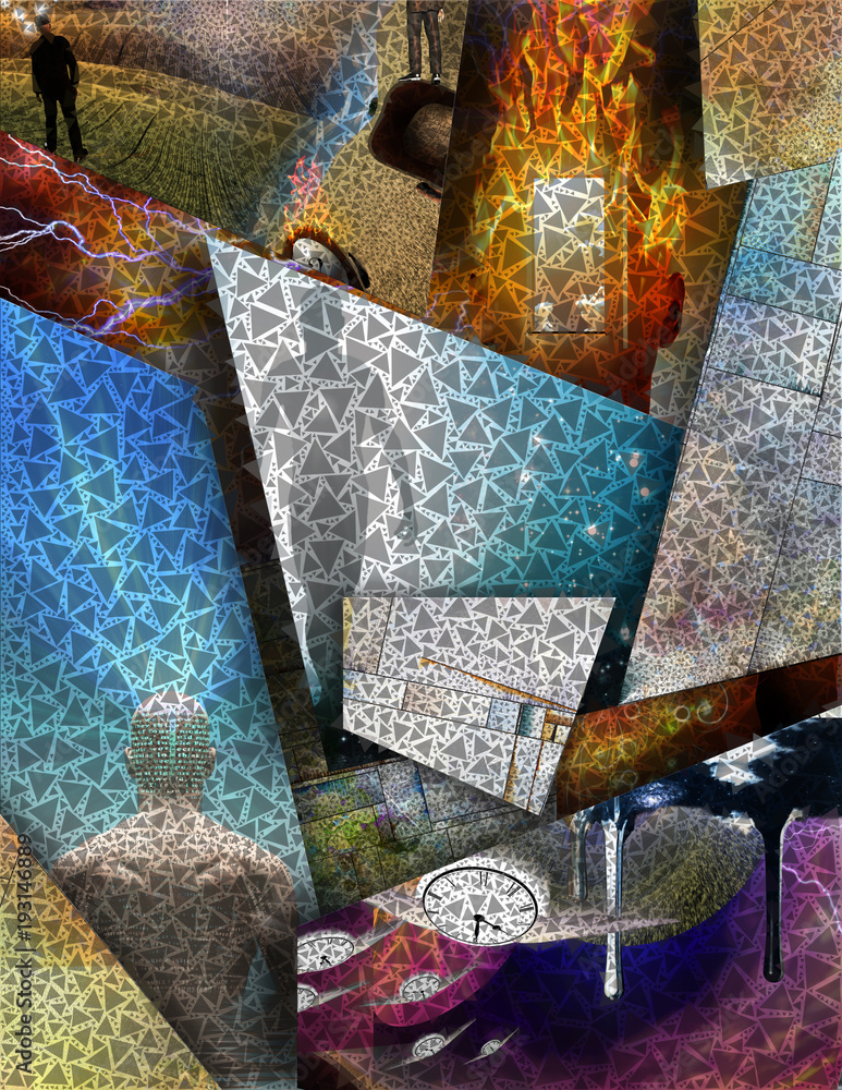 Poster multi layered abstract